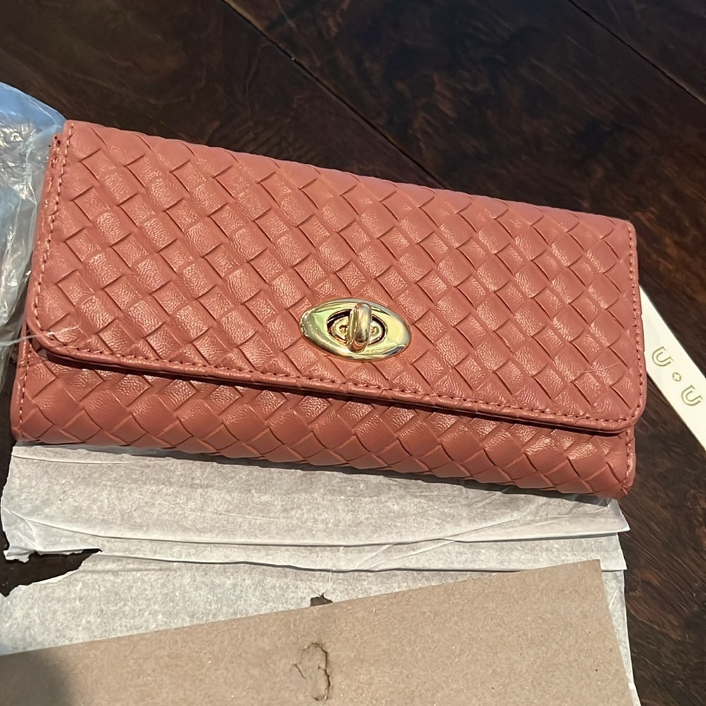 U + U brown wallet chain bag NWT